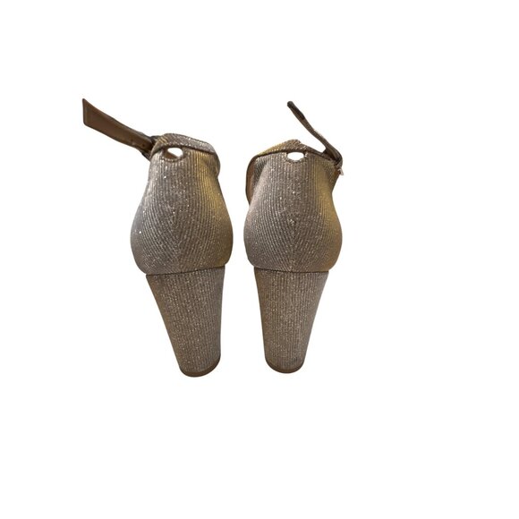 Stuart Weitzman Womens Near Nude Ankle Strap Block Heel Sandals 11.5 - Picture 5 of 7